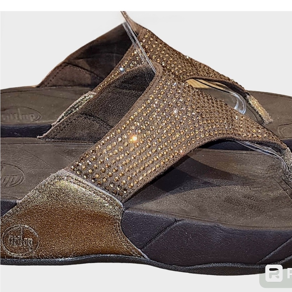 Fitflop Brown Rhinestone Sandals - Picture 3 of 5